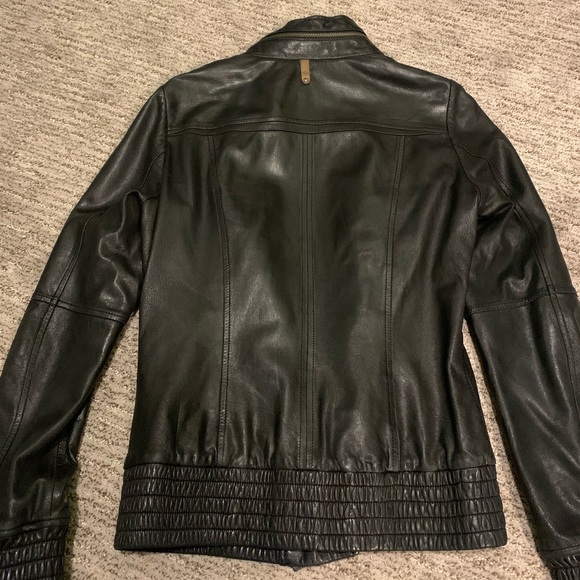 Aritzia Mackage Black Lambskin Leather Jacket Med - Picture 4 of 4